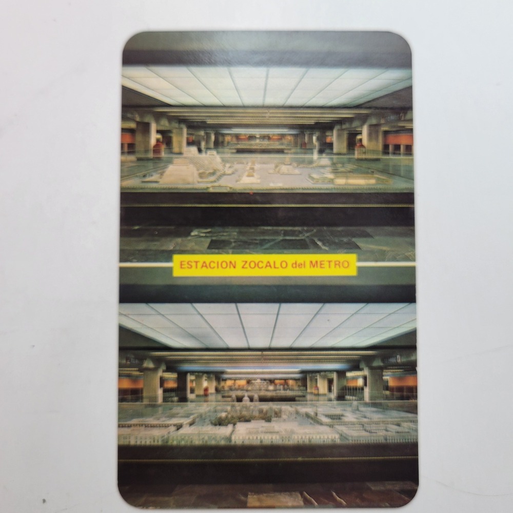 Mexico City Metro Zocalo Station Vintage Travel Souvenir Postcard